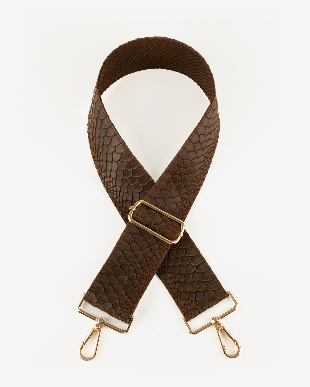Sangle Cuir Croco Choco